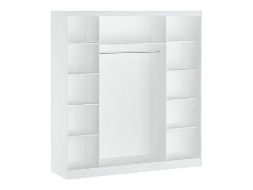 Kast Met 2 Schuifdeuren - Met Spiegel - L200 Cm - Wit - Ochira