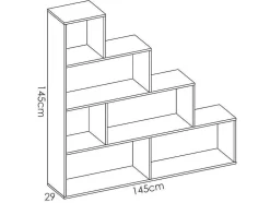 Kast Raja - 6 Niveaus - Kleur: Wit