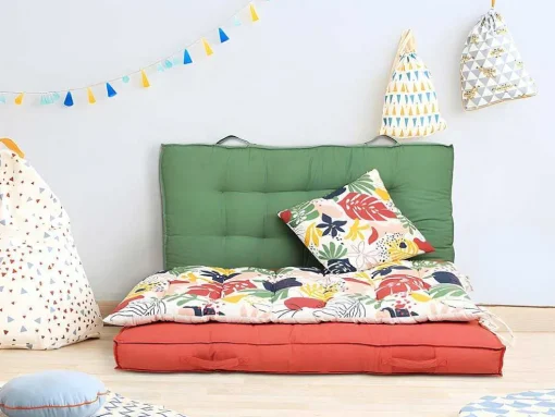 Katoenen Paletkussen - 80 X 120 X 12 Cm - Groen - Baila