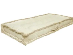 Katoenen Paletkussen Met Franjes - L. 120 X B. 60 Cm - Beige - Honduras