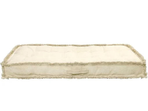 Katoenen Paletkussen Met Franjes - L. 120 X B. 60 Cm - Beige - Honduras