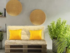 Katoenen Paletkussen Met Franjes - L. 120 X B. 60 Cm - Beige - Honduras