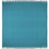 Katoenen Sprei Met Franjes - 230 X 250 Cm - Blauw - Segna