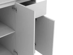 Keukenbuffet Met 6 Deuren, 1 Lade En 5 Nissen - Wit - Nizali