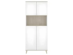 Keukenbuffet Wajdi - 4 Deuren En 1 Nis - Wit En Eiken