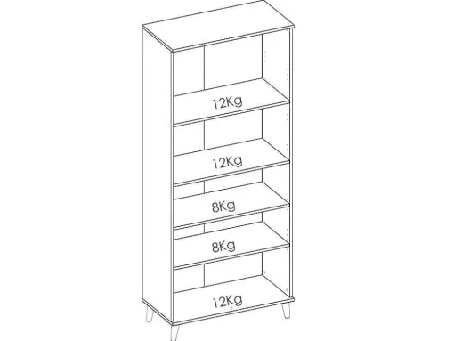 Keukenbuffet Wajdi - 4 Deuren En 1 Nis - Wit En Eiken