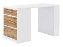 Keukeneiland Met 3 Lades En 8 Nissen Van Mdf - Licht Naturel En Wit - Palestrina