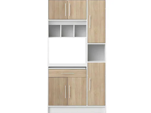 Keukenmeubel Mady - 5 Kasten & 1 Lade - Wit En Eiken