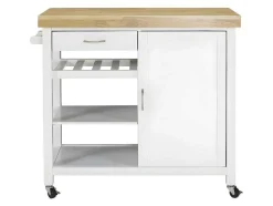 Keukentrolley Skyler Op Wieltjes - 1 Deur & 1 Lade - Hevea