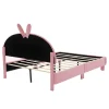 Kinderbed Bekleed Met Fluweel 140X200Cm - Met Lattenbodem - Roze