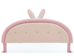 Kinderbed Bekleed Met Fluweel 140X200Cm - Met Lattenbodem - Roze