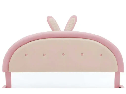 Kinderbed Bekleed Met Fluweel 140X200Cm - Met Lattenbodem - Roze
