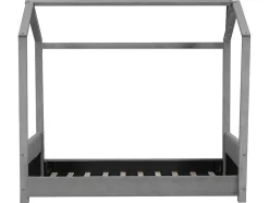 Kinderhutbed 90X200Cm In Fluweel - Lattenbodem - Grijs