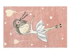 Kindertapijt Ballerina - Polypropyleen - 100 X 150 Cm - Roze En Beige