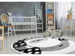 Kindertapijt Joy Rond , Santa Sinterklaas Voor Kinderen - Structuree Cercle 140 Cm
