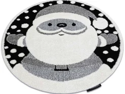 Kindertapijt Joy Rond , Santa Sinterklaas Voor Kinderen - Structuree Cercle 140 Cm