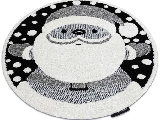 Kindertapijt Joy Rond , Santa Sinterklaas Voor Kinderen - Structuree Cercle 140 Cm
