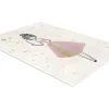 Kindertapijt Met Feeenmotief Ariel - Afwerking In Goudkleurige Lurexdraad - 120 X 170 Cm - Ecru En Roze