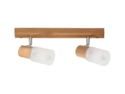 Kira Wood Plafondlamp, Beuken, Wit, 34X6X18 Cm, Epikasa