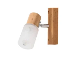 Kira Wood Wandlamp, Beuken, Wit, 6X12X18 Cm, Epikasa
