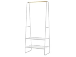 Kledingrek - L64 Cm - Wit Metaal En Beukenhout - Dogu