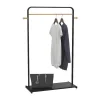 Kledingrek Selin - L90 Cm - Zwart Metaal En Beukenhout