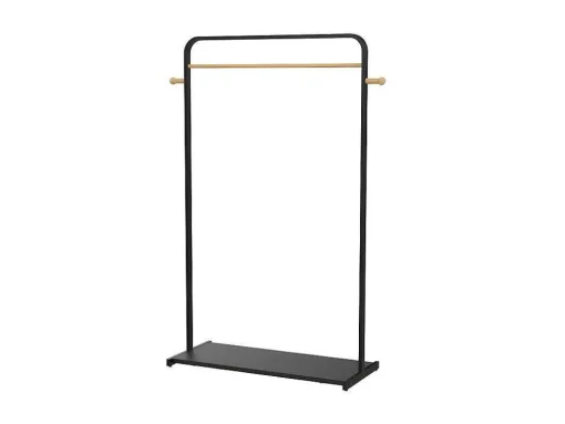 Kledingrek Selin - L90 Cm - Zwart Metaal En Beukenhout
