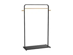 Kledingrek Selin - L90 Cm - Zwart Metaal En Beukenhout