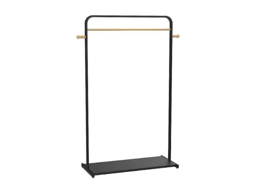 Kledingrek Selin - L90 Cm - Zwart Metaal En Beukenhout
