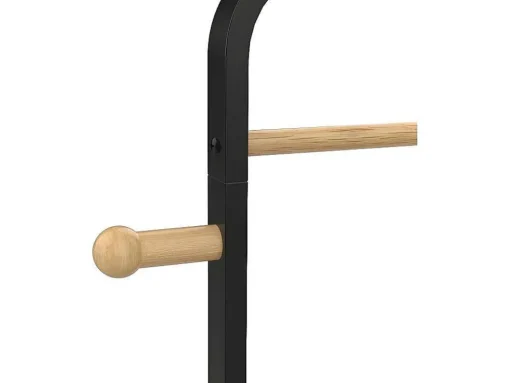 Kledingrek Selin - L90 Cm - Zwart Metaal En Beukenhout