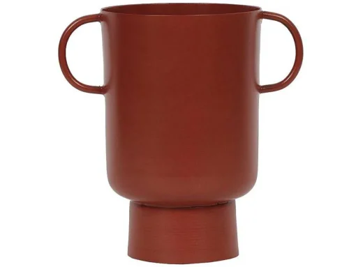 Kleine Vaas Met Handvatten - H17 Cm - Terracotta - Bilian