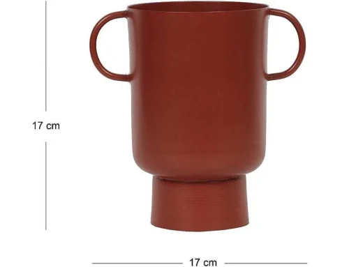 Kleine Vaas Met Handvatten - H17 Cm - Terracotta - Bilian