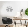 Klok Geometrisch 2, Wit, Zwart, 50X1,5X50 Cm, Epikasa