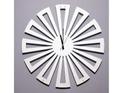 Klok Geometrisch 2, Wit, Zwart, 50X1,5X50 Cm, Epikasa