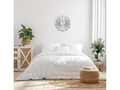 Klok Geometrisch 2, Wit, Zwart, 50X1,5X50 Cm, Epikasa