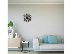 Klok Geometrisch 3, Zwart, 50X1,5X50 Cm, Epikasa