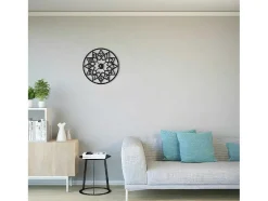 Klok Geometrisch 4, Zwart, 50X1,5X50 Cm, Epikasa