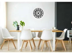Klok Geometrisch 4, Zwart, 50X1,5X50 Cm, Epikasa