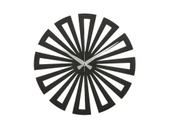 Klok Geometrisch 6, Zwart, Zilver, 50X1,5X50 Cm, Epikasa