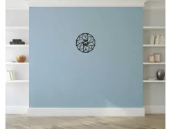 Klok Geometrisch 7, Zwart, Zilver, 50X1,5X50 Cm, Epikasa