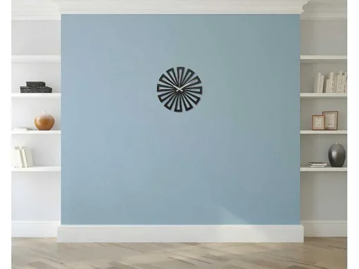 Klok Geometrisch 6, Zwart, Zilver, 50X1,5X50 Cm, Epikasa