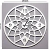 Klok Geometrisch, Wit, Zwart, 50X1,5X50 Cm, Epikasa