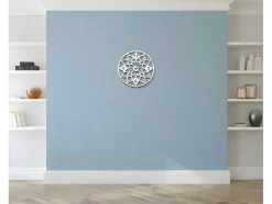 Klok Geometrisch, Wit, Zwart, 50X1,5X50 Cm, Epikasa