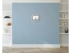 Klok Numbers 2, Wit, Zwart, 50X1,5X50 Cm, Epikasa