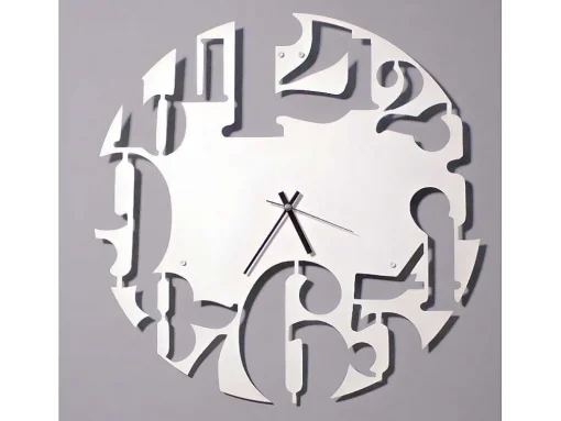 Klok Numbers 2, Wit, Zwart, 50X1,5X50 Cm, Epikasa