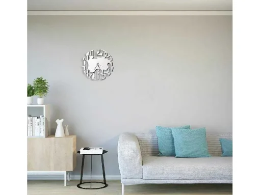 Klok Numbers 2, Wit, Zwart, 50X1,5X50 Cm, Epikasa