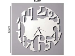 Klok Numbers 2, Wit, Zwart, 50X1,5X50 Cm, Epikasa