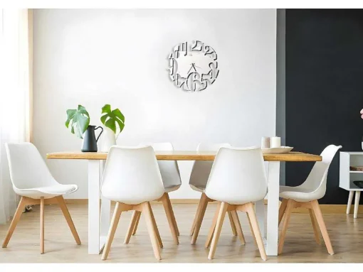 Klok Numbers 2, Wit, Zwart, 50X1,5X50 Cm, Epikasa