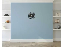 Klok Numbers 3, Zwart, Zilver, 50X1,5X50 Cm, Epikasa