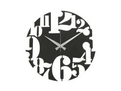 Klok Numbers 3, Zwart, Zilver, 50X1,5X50 Cm, Epikasa
